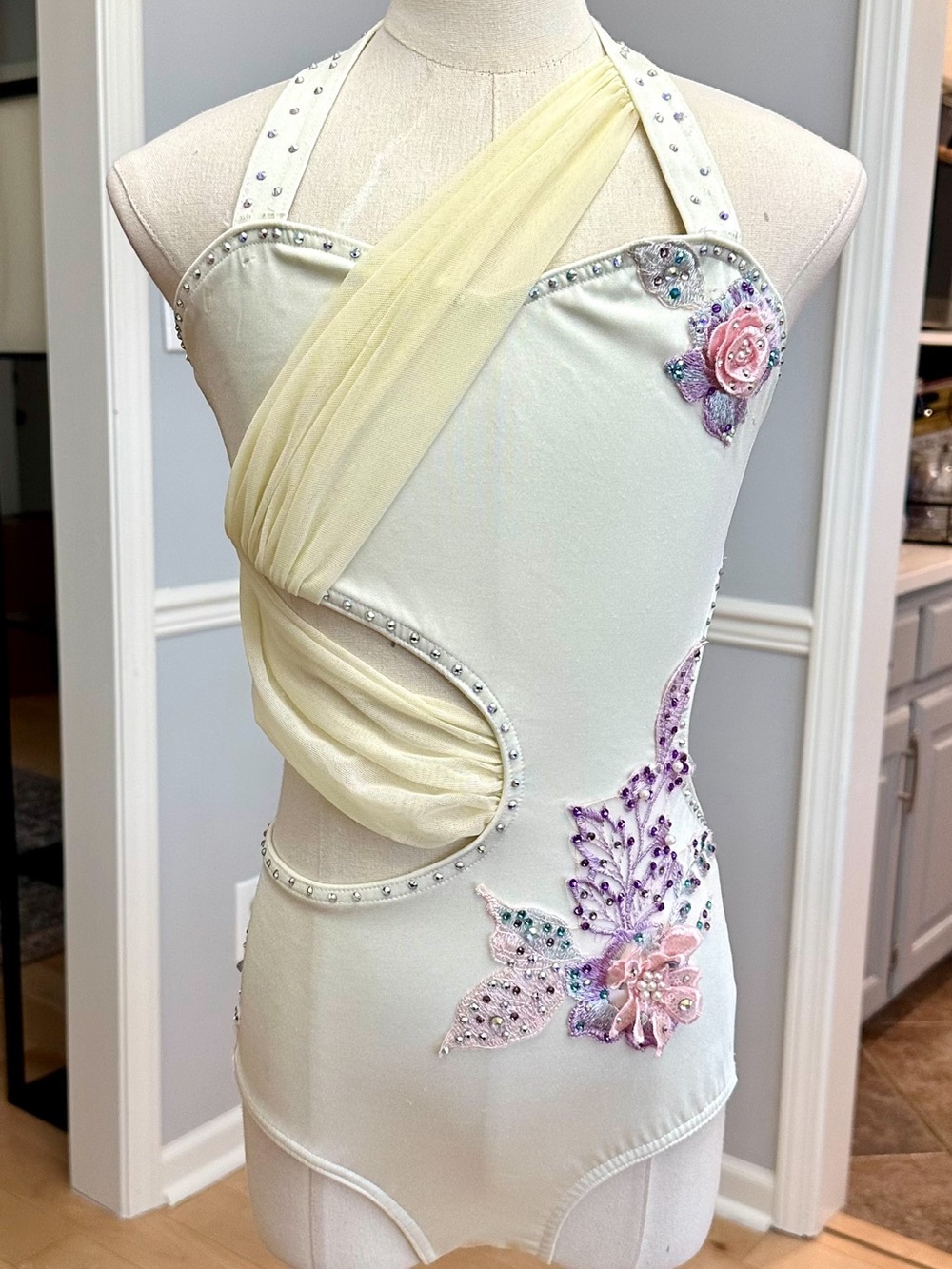 Ivory and Pastel Floral dance costume
